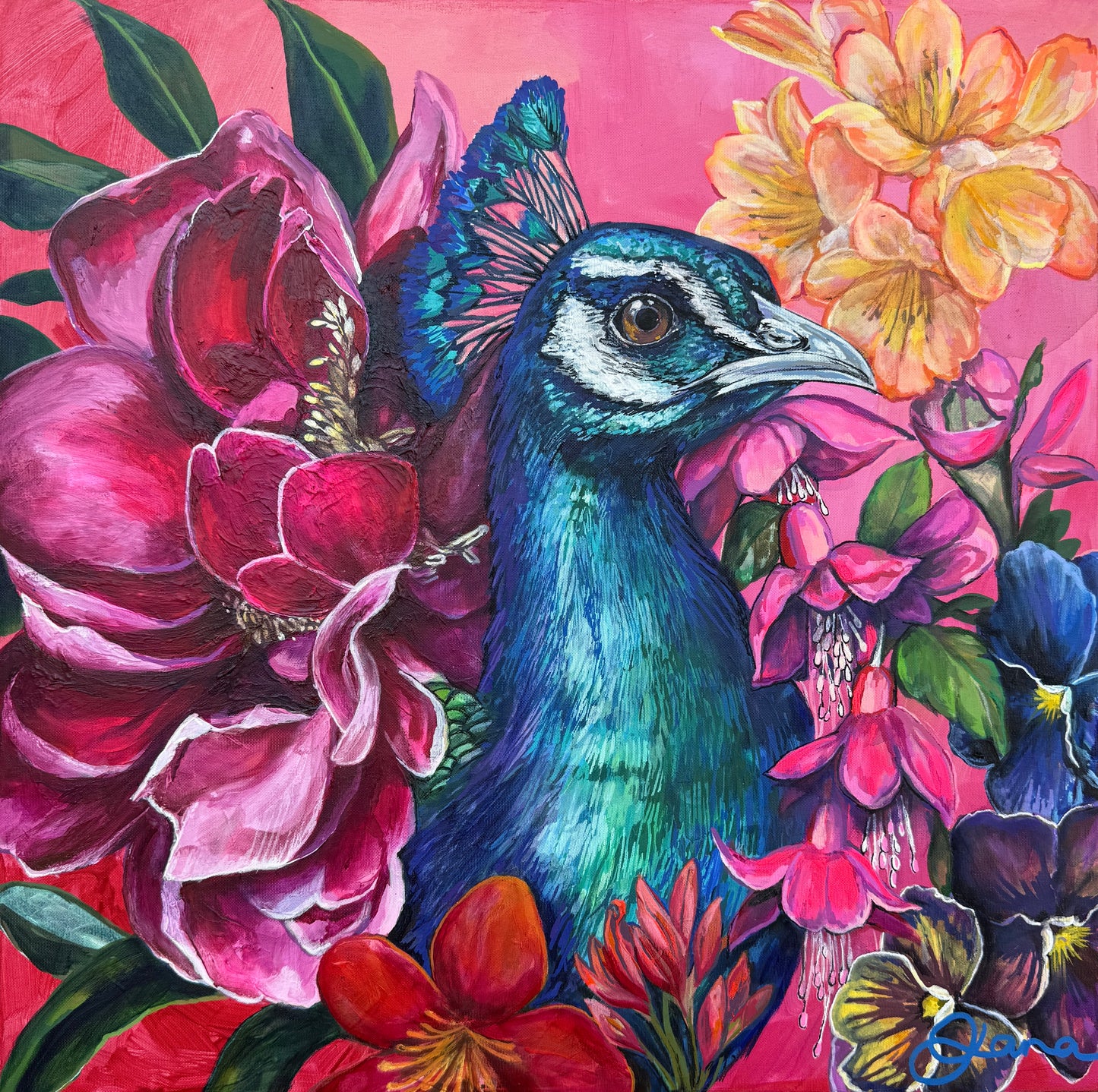 Kaika - Peacock and Floral Study