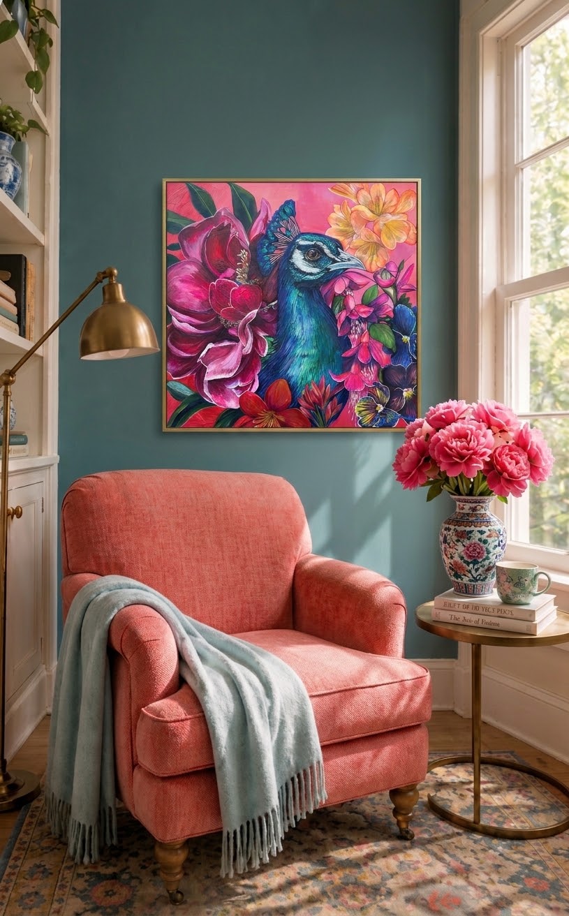 Kaika - Peacock and Floral Study