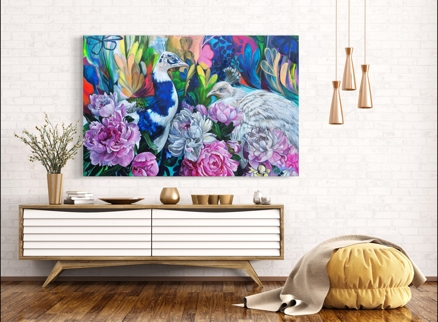 Pearl Embellished Canvas Print